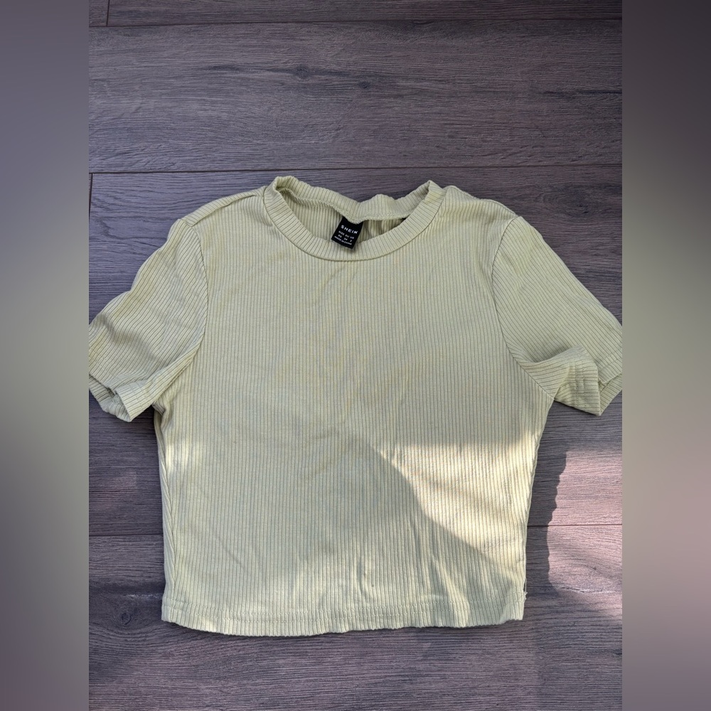 Pale green crop top